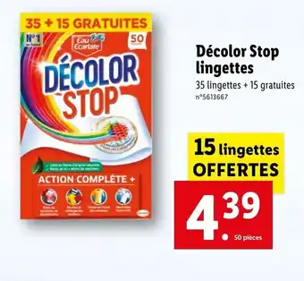 Lidl Décolor stop lingettes offre