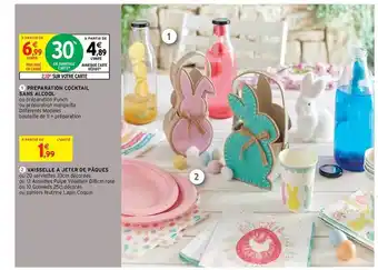 Intermarché Hyper Preparation Cocktail Sans Alcool, Vaisselle à Jeter De Pâques offre