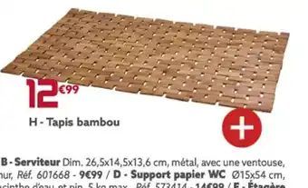 Gifi Tapis bambou offre