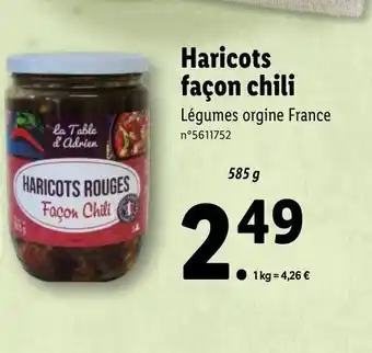 Haricots façon chili