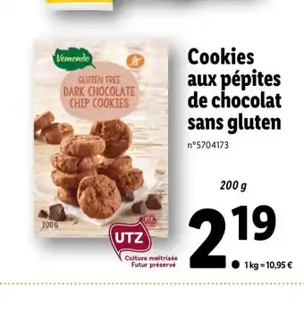 Lidl Cookies aux pépites de chocolat sans gluten offre
