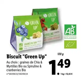 Lidl Biscuit "green up" offre