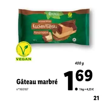 Lidl Gâteau marbré offre