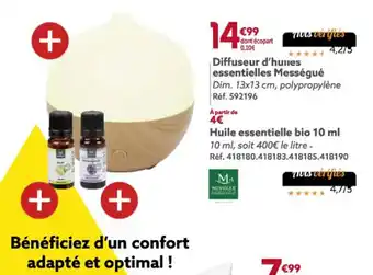 Gifi Diffuseur d'huiles essentielles massegue offre