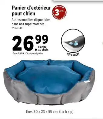 Lidl Panier d'extérieur pour chien offre