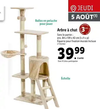Lidl Arbre à chat offre
