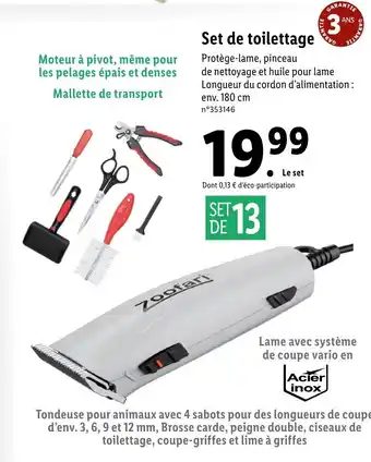Lidl Set de toilettage offre