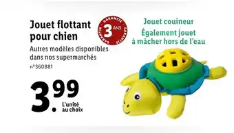 Lidl Jouet flottant pour chien offre