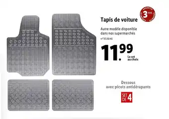 Lidl Tapis de voiture offre