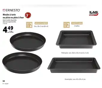 Lidl Moules à tarte ou pizza ou plats à four offre