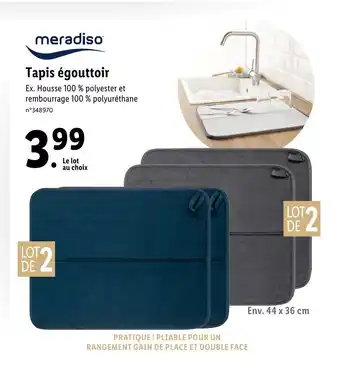 Lidl Tapis égouttoir offre