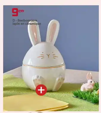 Gifi Bonbonnière lapin en ceramique offre