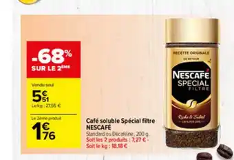 Carrefour Market Café Soluble Spécial Filtre Nescafé offre