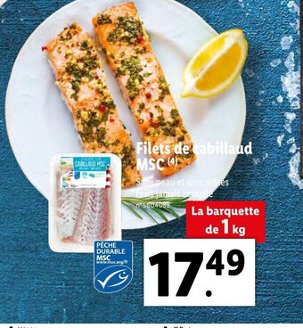 Lidl Filets de cabillaud MSC offre