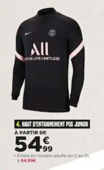 Haut d'entrainement psg junior