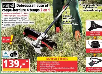 Norma Débroussailleuse et coupe-bordure 4 temps offre