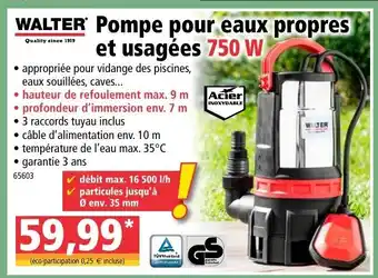 Norma Pompe pour eaux propres et usagées offre