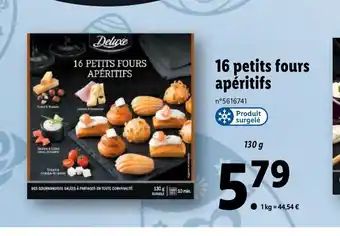 Lidl 16 petis fours aperitifs offre