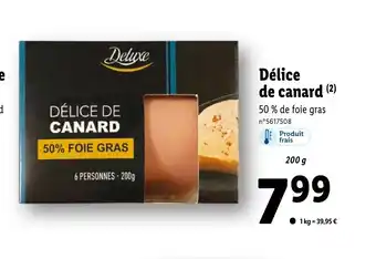 Lidl Delice de canard offre