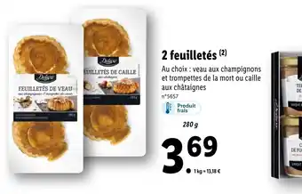 Lidl 2 feuilletes offre