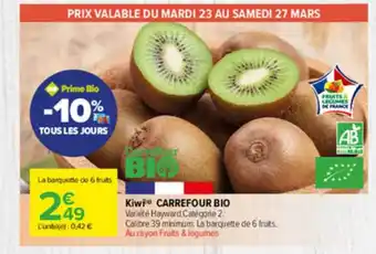 Carrefour Market Kiwi Carrefour Bio offre