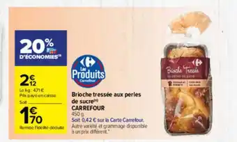 Carrefour Market Brioche Tressée Aux Perles De Sucre Carrefour offre