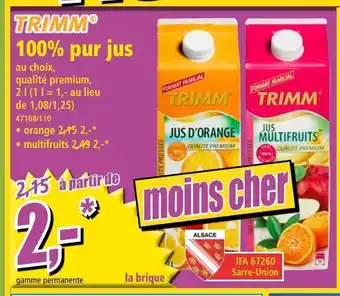 Norma 100% pur jus offre