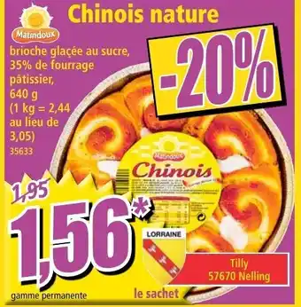 Norma Chinois nature offre