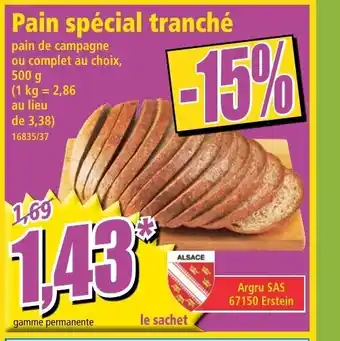 Norma Pain spécial tranché offre