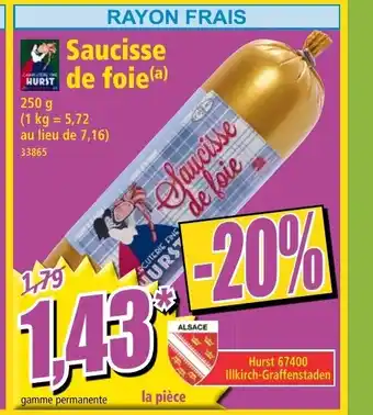 Norma Saucisse de foie offre