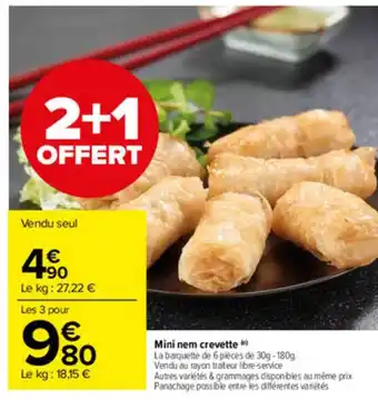 Carrefour Market Mini Nem Crevette offre