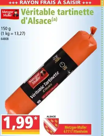 Norma Véritable tartinette d'Alsace offre