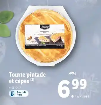 Tourte pintade et cepes