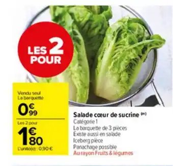 Carrefour Market Salade Cœur De Sucrine offre