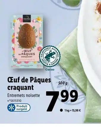 Lidl Oeuf de paques craquant offre