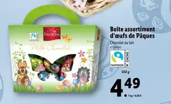 Lidl Boite assortiment d'oeufs de paques offre