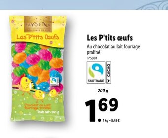 Lidl Les P'tits oeufs offre