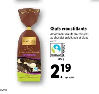 Lidl Oeufs croustillants offre