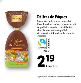 Lidl Delices de paques offre