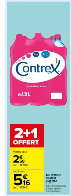 Carrefour Market Eau Minérale Naturelle Contrex offre