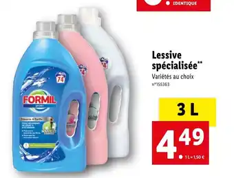 Lidl Lessive spécialisée offre