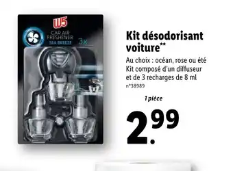 Lidl Kit desodorisant voiture offre