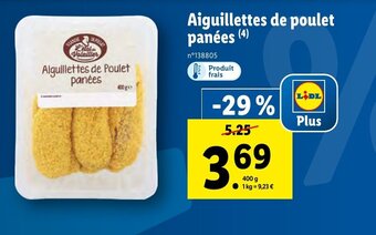 Lidl Aiguillettes de poulet panees offre