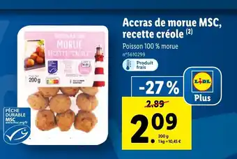 Accras de morue MSC recette creole