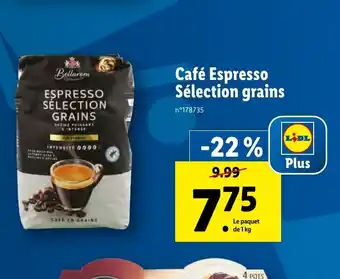 Lidl Cafe espresso selection grains offre