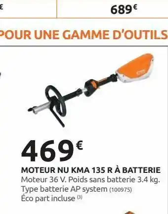 Rural Master Moteur nu kma 135 r a batterie offre