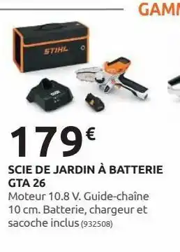 Rural Master Scie de jardin a batterie gta 26 offre