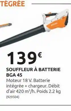 Rural Master Souffleur a batterie bga 45 offre