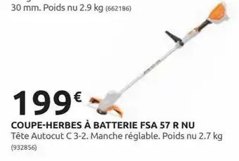 Rural Master Coupe-herbes a batterie fsa 57 r nu offre