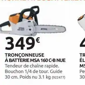 Rural Master Tronçonneuse a batterie msa 160 c-b nue offre